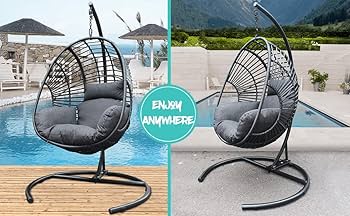 Amazon.com: JOYBASE Hanging Egg Chair with Stand, Outdoor